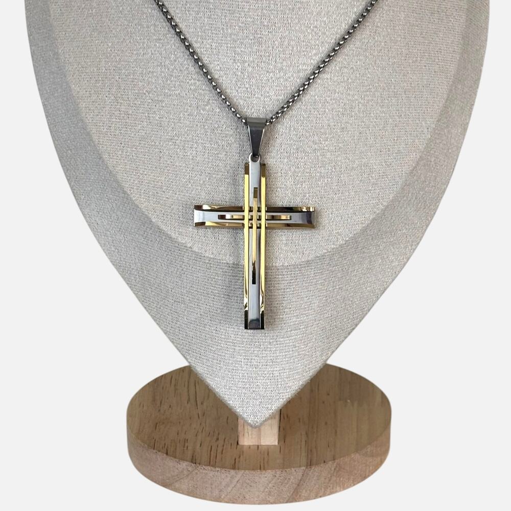 Men Stainless Steel Cross Pendant